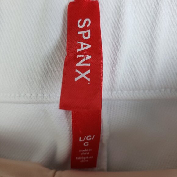 SPANX Jean-ish Ankle Leggings White size L Preppy Resortwear - Picture 6 of 16